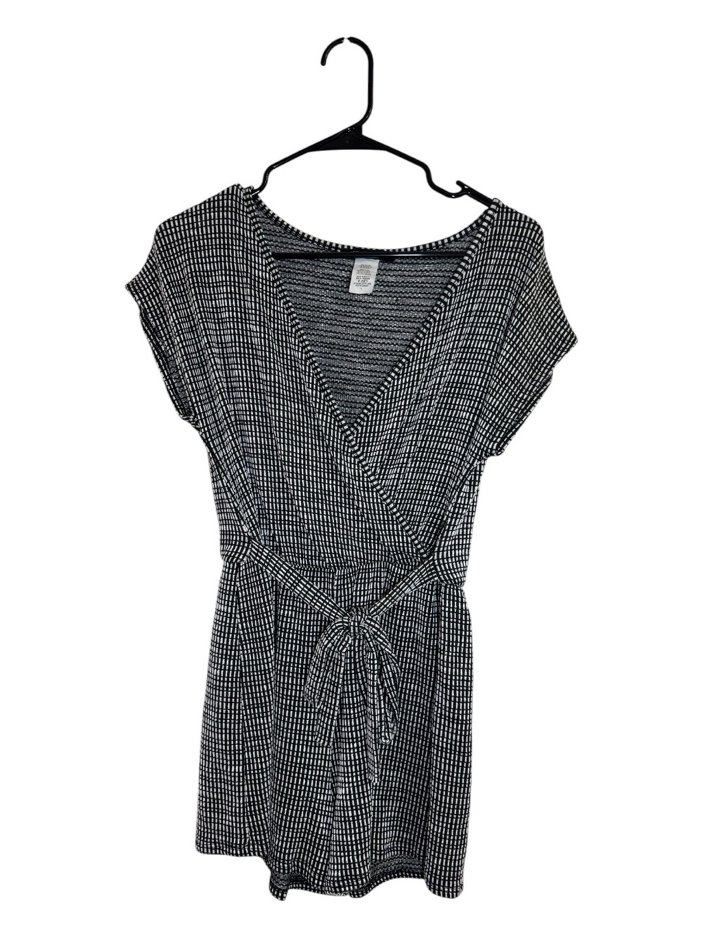 Caution To The Wind Black and White Romper